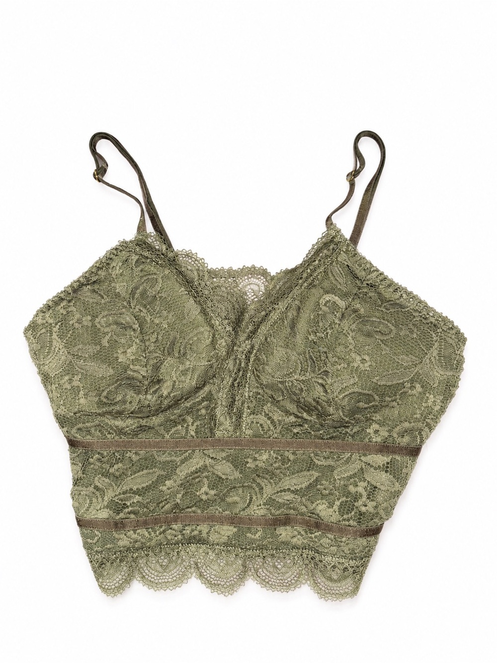 aerie Olive Lace Bralette Crop